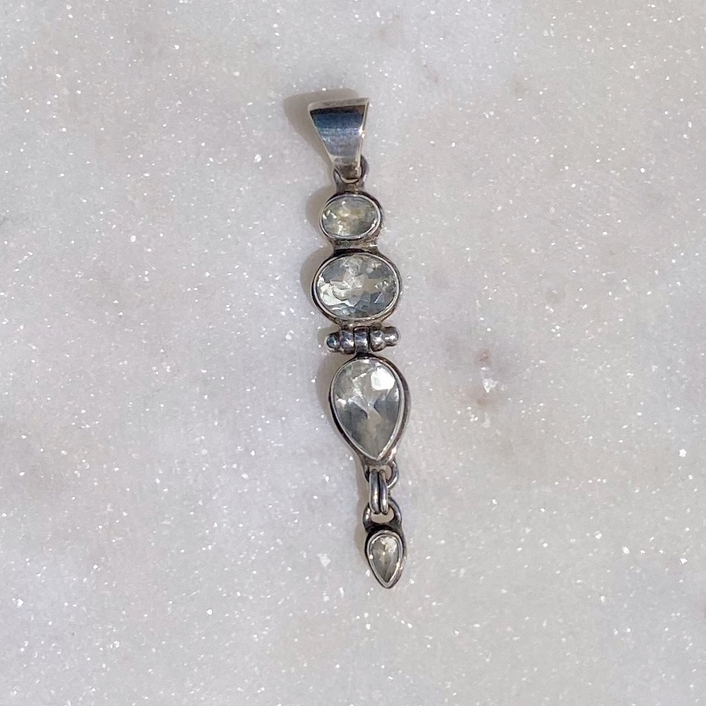 Prasiolite in Sterling Silver Pendant